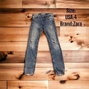 Women’s Zara Distressed Skinny Jeans Size 4